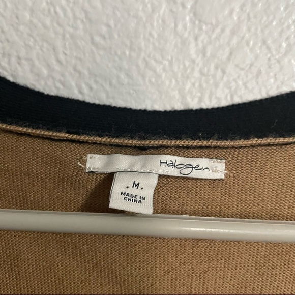 Halogen Merino Wool Color Block Button Front Cardigan​​​​ - Picture 4 of 6